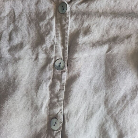 Finity Linen Jacket & Dress Set Women’s Size 8 Neutral Minimalist 2 Piece Outfit - Picture 8 of 16